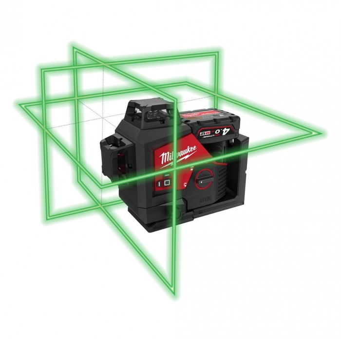  Laser 360° 3 Green Beam Heads Milwaukee M12 3PL-401C (4933478102)